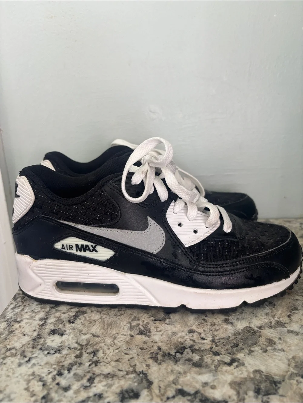 Nike Kids Black and White Air Max Sneakers